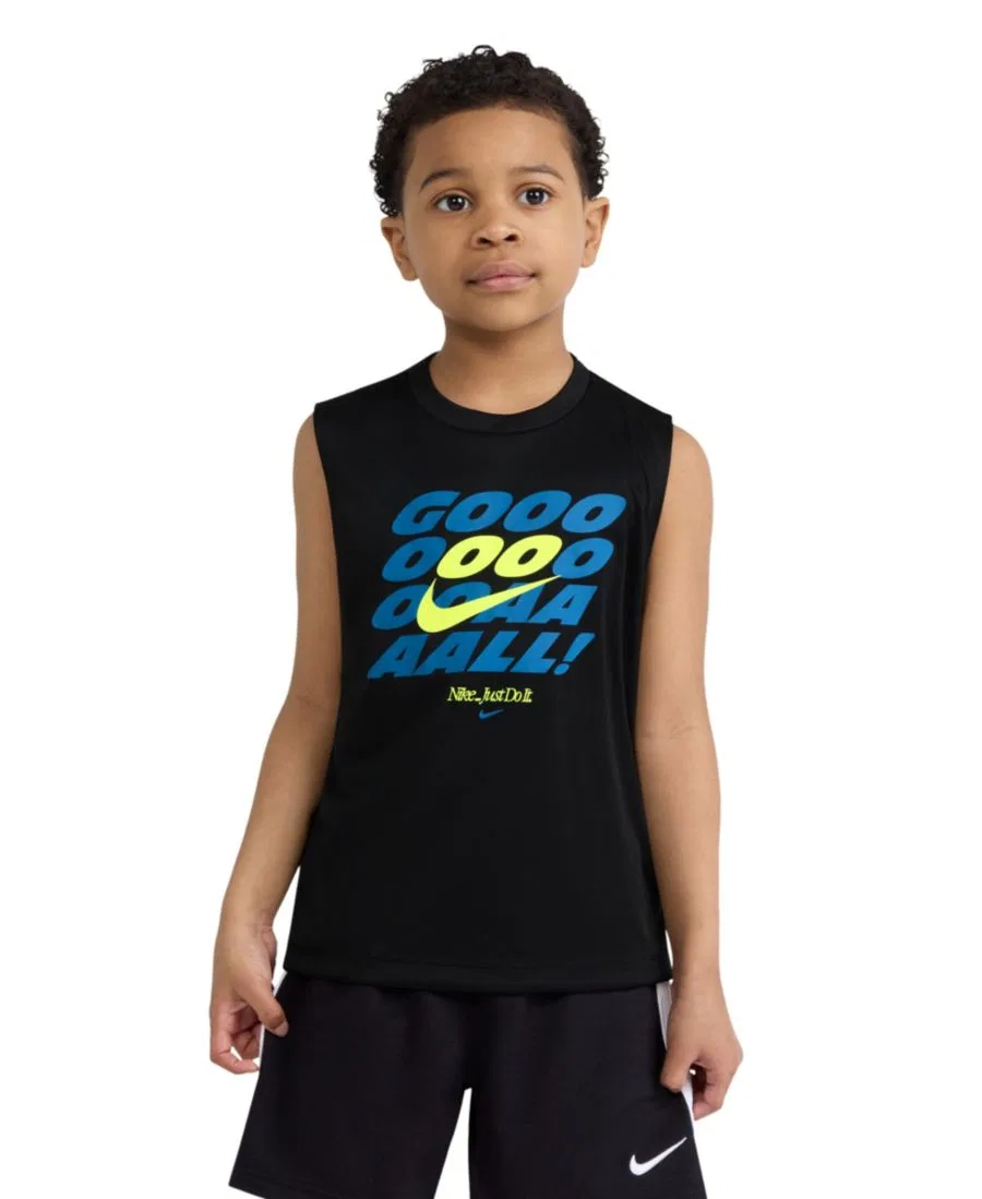 Майка без рукавов для мальчиков 4-7 лет Nike, черный