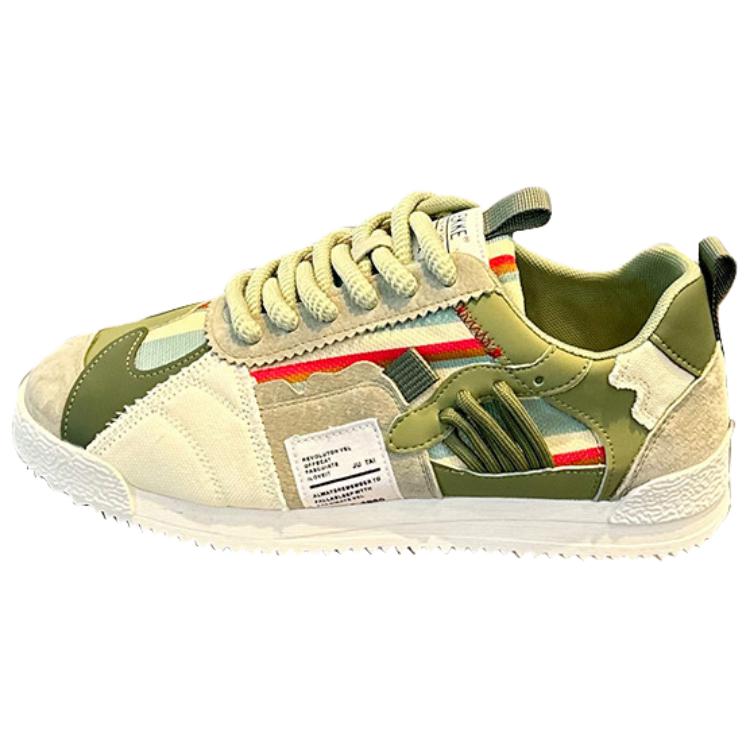 

Green feet Амортизирующие износостойкие мужские низкие кеды повседневные армейский зеленый, цвет Army Green