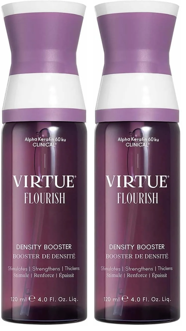 Спрей-усилитель для роста и утолщения тонких волос Virtue Flourish, средство для увеличения густоты волос, без сульфатов, подходит для окрашенных волос. 118 мл (2 шт.)