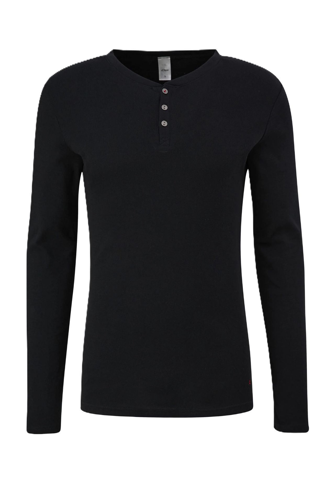 

Мужская пижамная рубашка Mix & Match Henley S.Oliver, черный