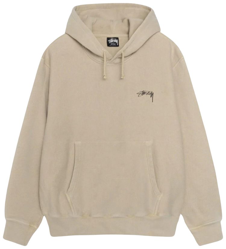 

Худи Stussy Smooth Stock, окрашенное пигментами, коричневый