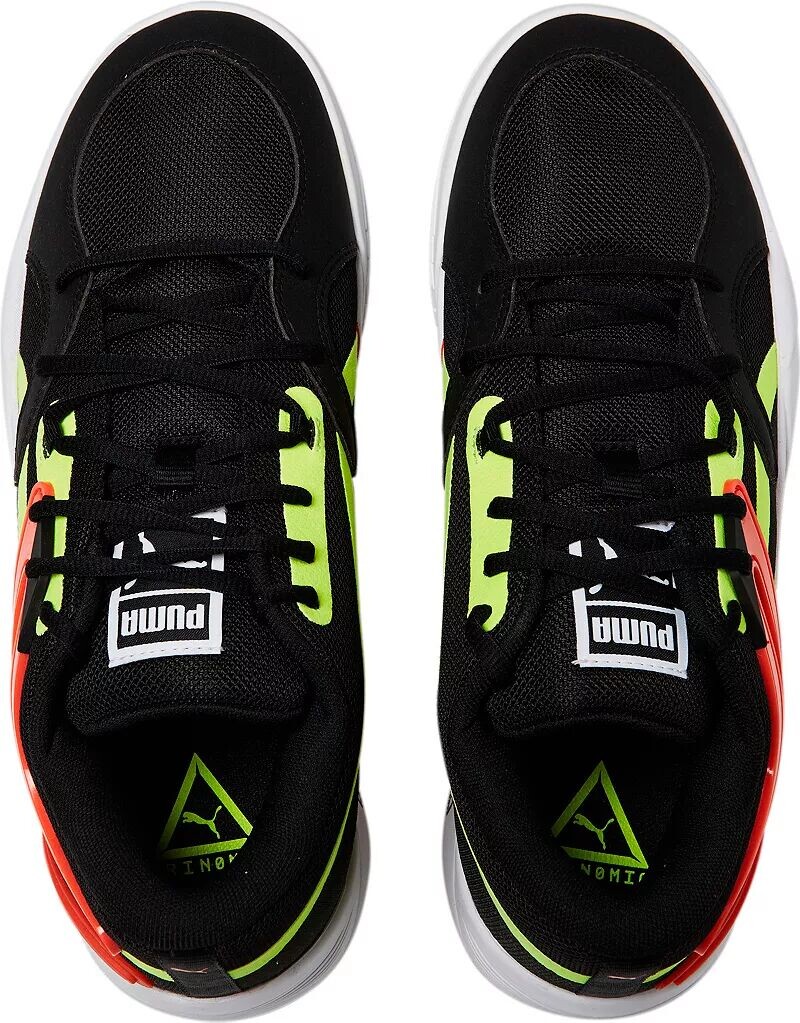 Кроссовки Puma TRC Blaze Court Basketball, черный/желтый/оранжевый — фото 3
