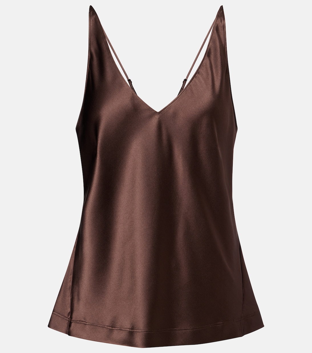 

Майка Sense of Shine II из смесового шелкового атласа Dorothee Schumacher, Dark Chocolate