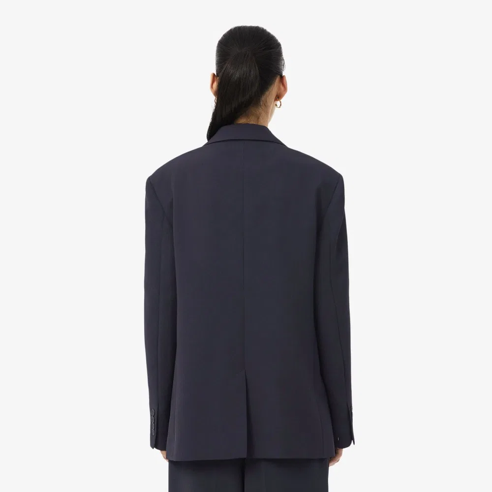 Блейзер Lacoste Iconic Fluid Relaxed Fit, тёмно-синий — фото 3