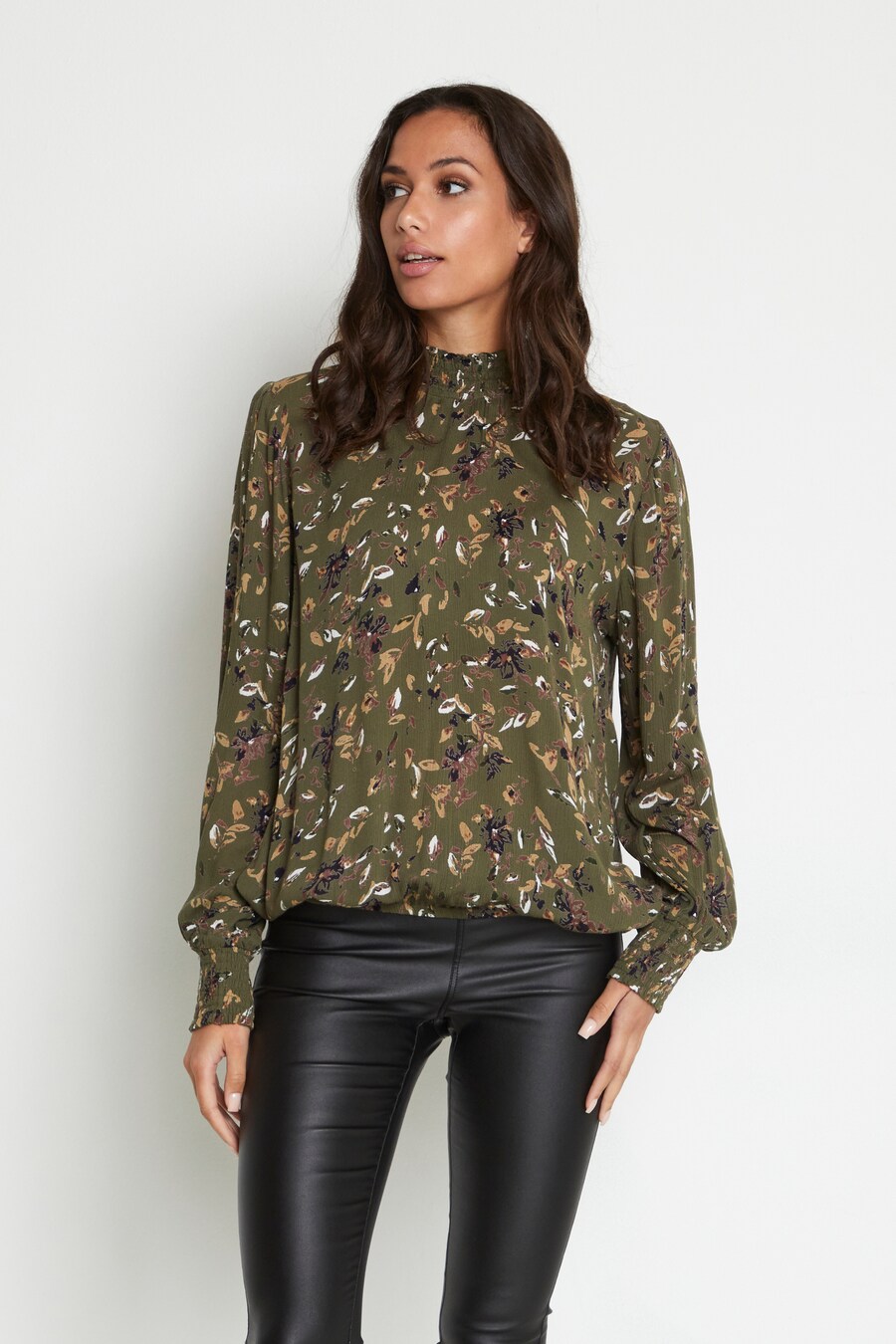 

Рубашка Kaffe Blouse Fay , хаки