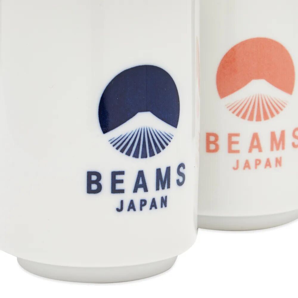 

Керамическая чашка Beams Japan с логотипом — набор из 2 шт., синий