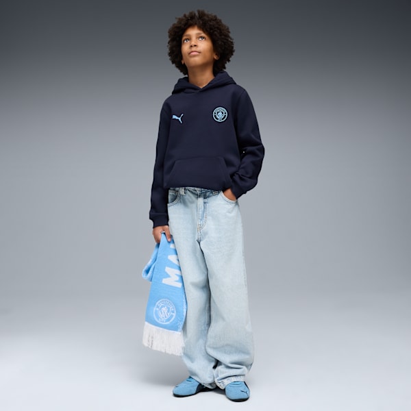Футбольная толстовка для больших детей Manchester City Soccer Essentials Puma, синий — фото 3