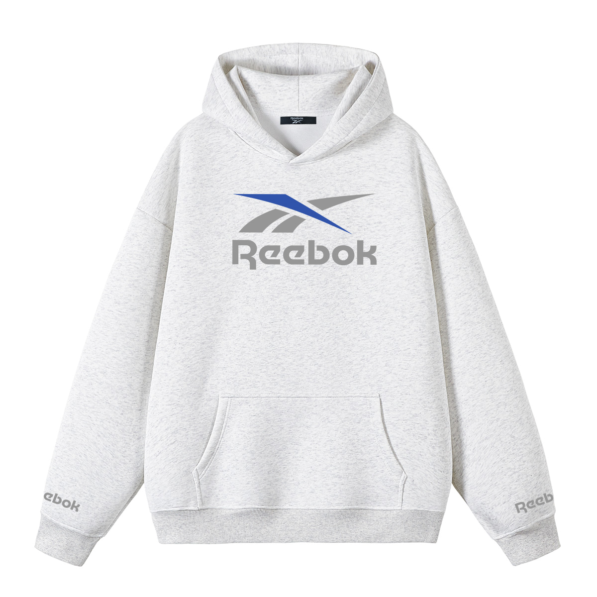 

Толстовки Unisex с капюшоном, средней плотности Reebok, белый heather серый[heavyweight thickened and fleece-lined]