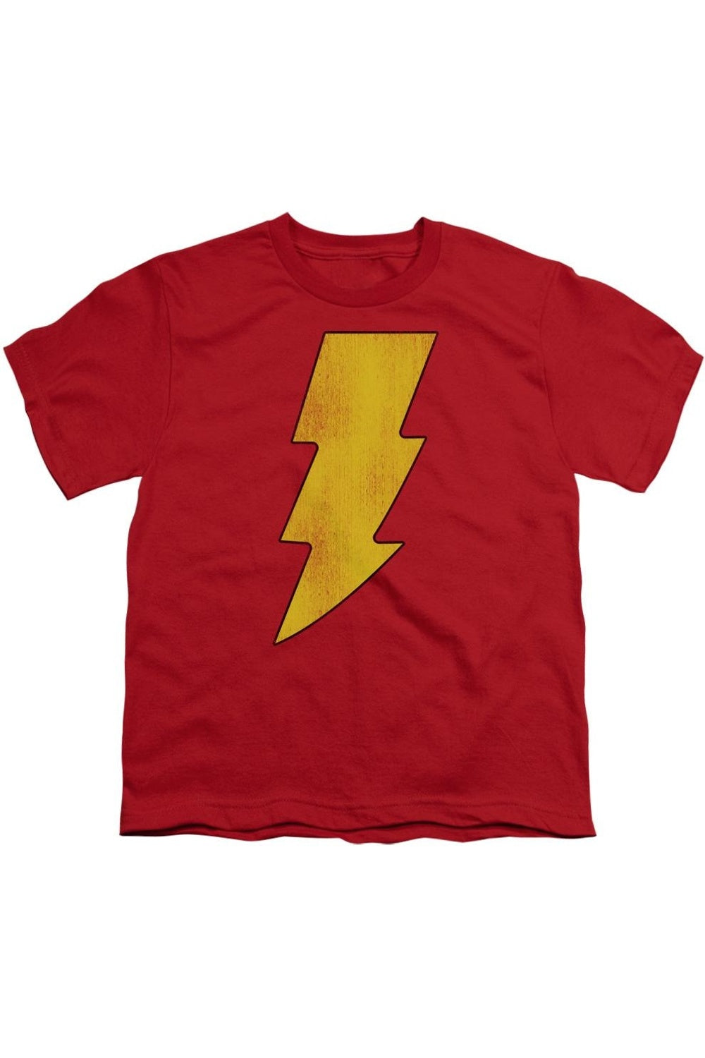 

Футболка с потертым логотипом Shazam от DC Comics для детей Gildan, красный