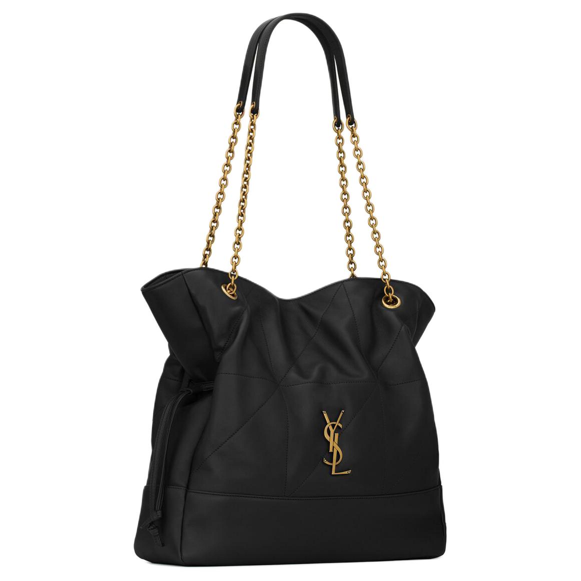 JAMIE 4.3 Большая сумка-шоппер из ягненка женская черная SAINT LAURENT — фото 3