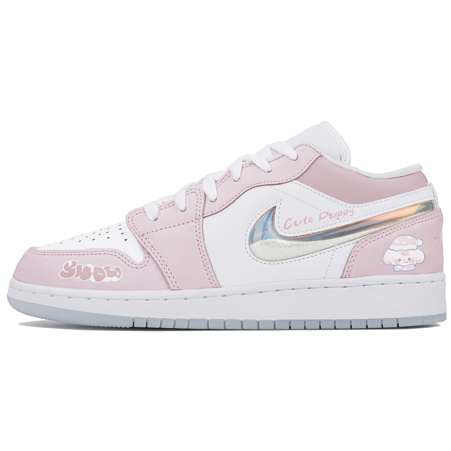 Кроссовки Air Jordan 1 Vintage Basketball Shoes Women's Low-Top Pink