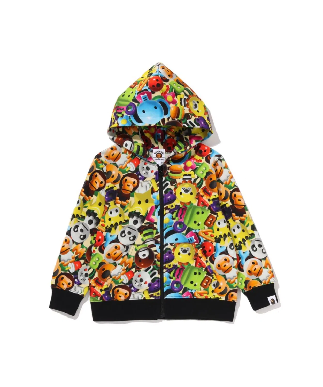 Толстовка на молнии 3D MILO ALL FRIENDS, бренд A Bathing Ape, мультиколор