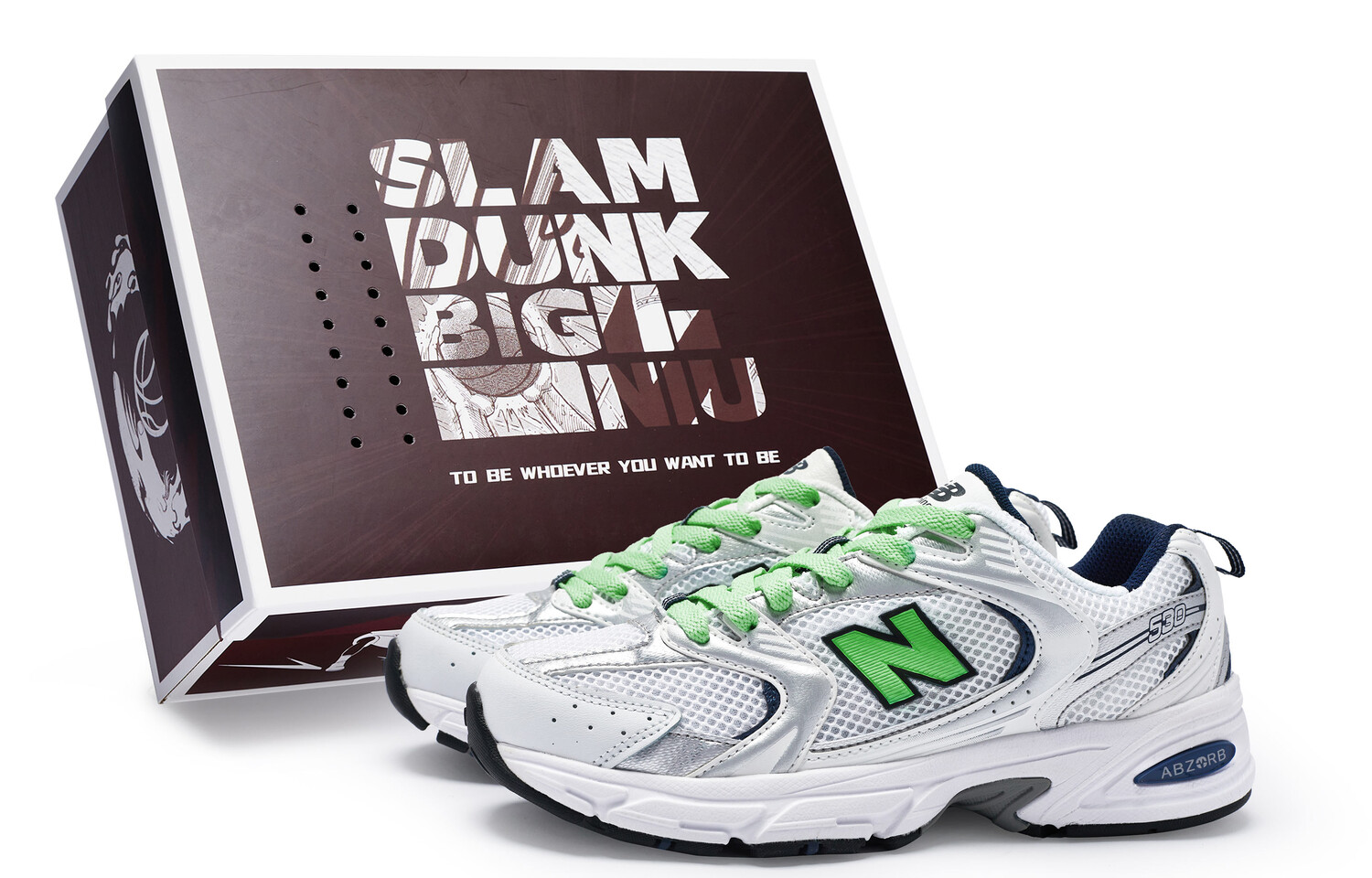 

Кроссовки New Balance 530 Cushioned Slip-Resistant Breathable, белый/серебристый/зеленый