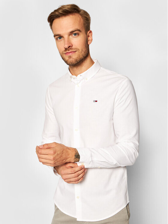

Рубашка узкого кроя Tommy Jeans, белый