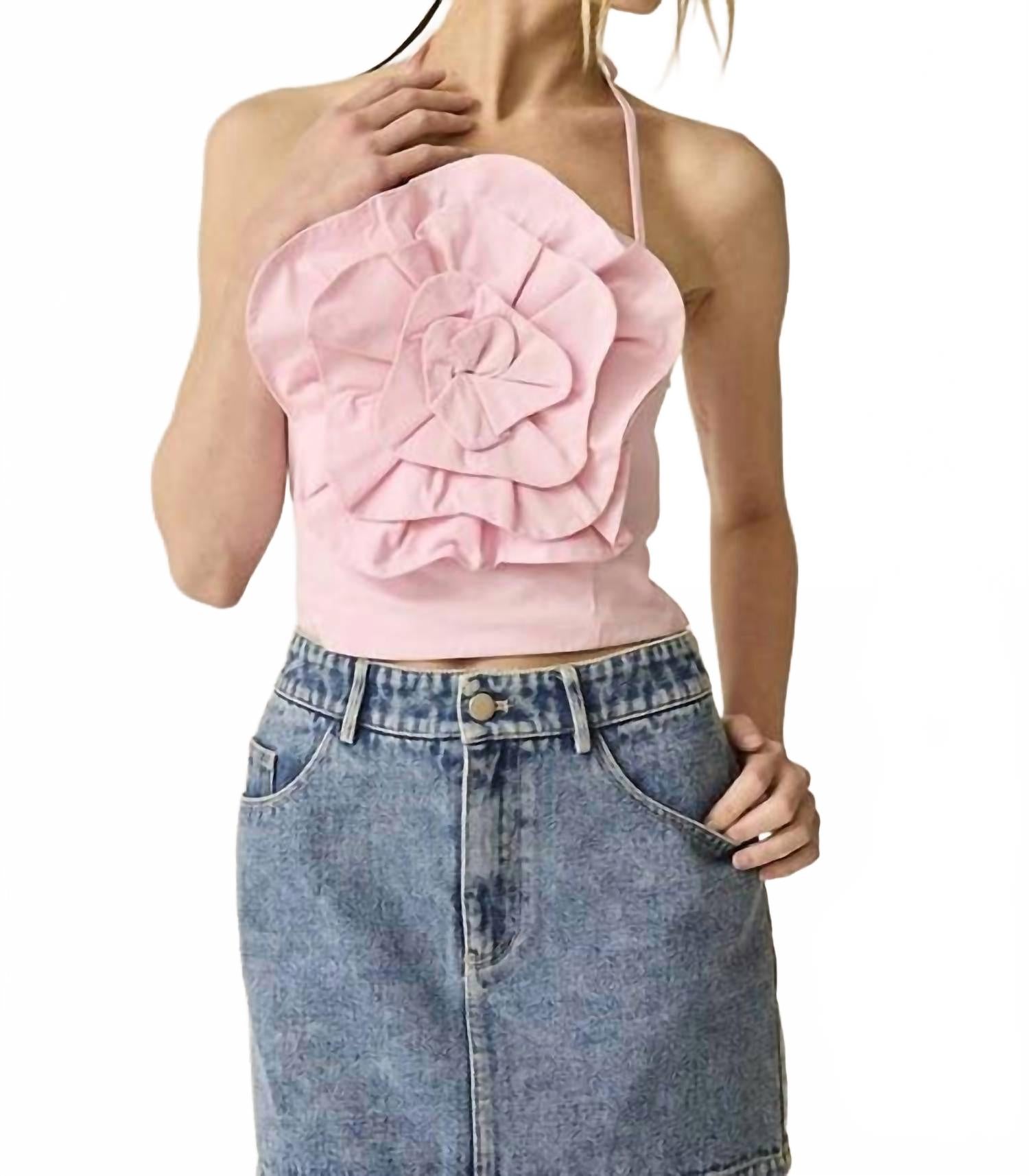 

Топ с рюшами розовый PAPERMOON