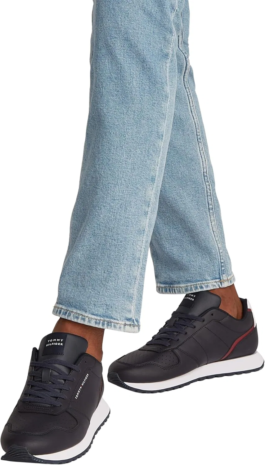 Мужские кроссовки Tommy Hilfiger Runner Trainers New Eva Mix Flag из кожи, Desert Sky — фото 2