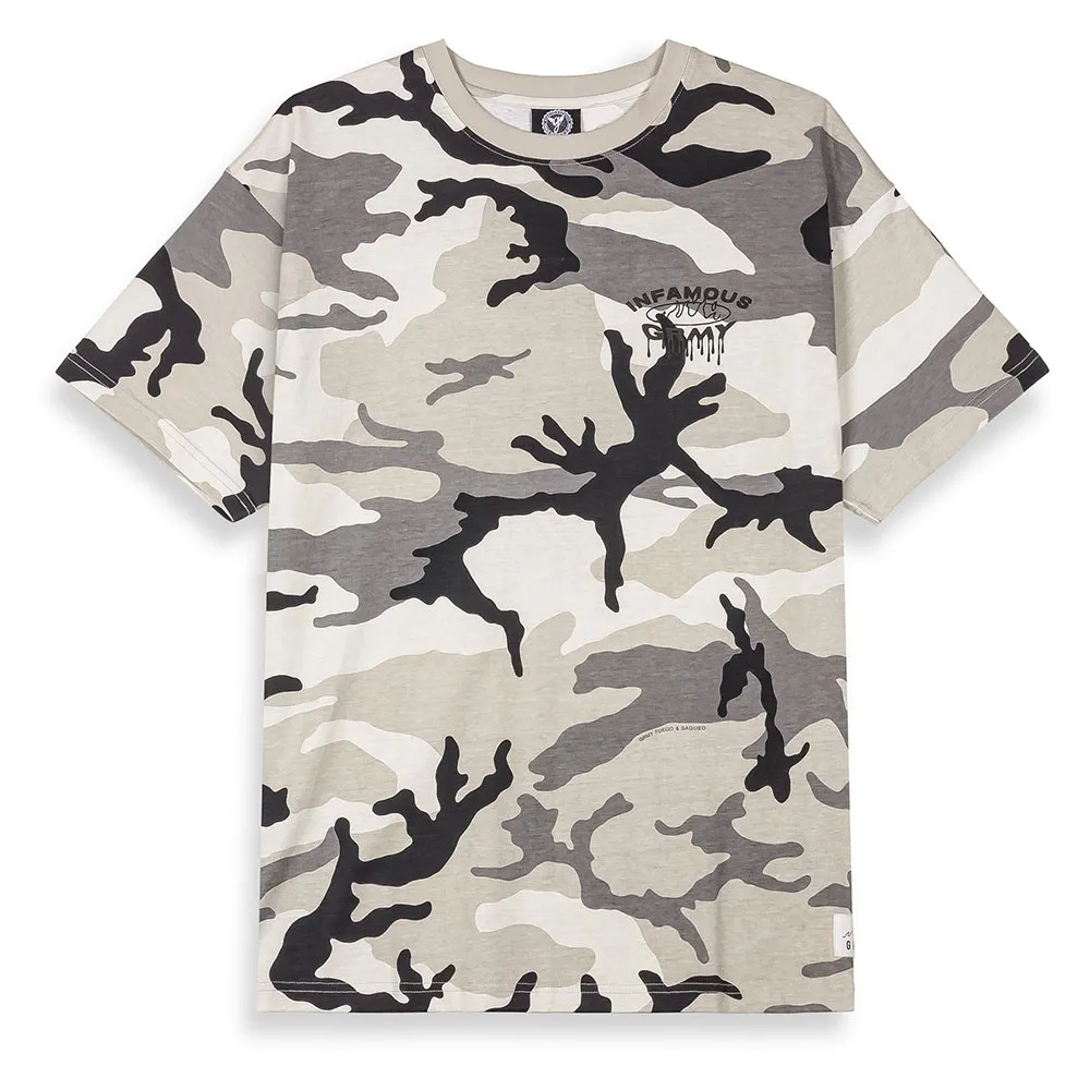 

Футболка с коротким рукавом Grimey Follow The Dollar Camo Regular, серый