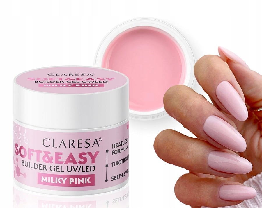 

Гель-лак Claresa Soft & Easy Builder, молочно-розовый, 12 г Puderek