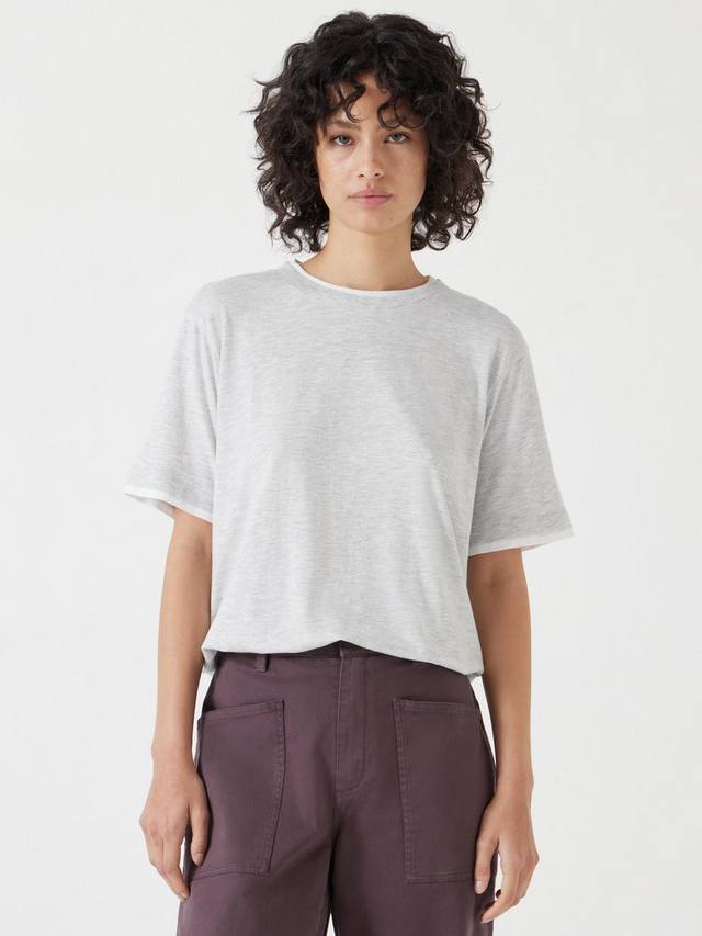 

Футболка с контрастным слоем HUSH, цвет Grey Marl/White