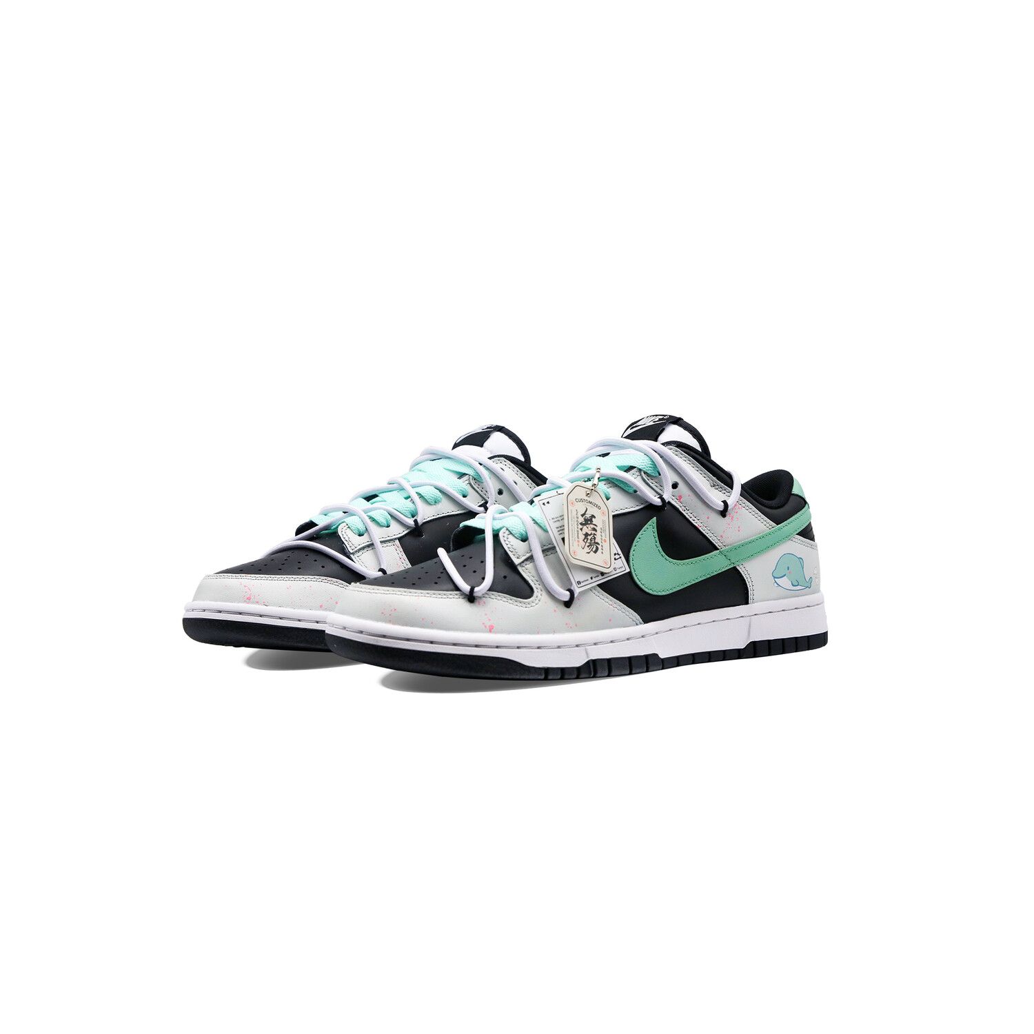 

Кроссовки Nike Dunk Skateboarding Shoes Unisex Low-top Black/Gray/Green, зеленый