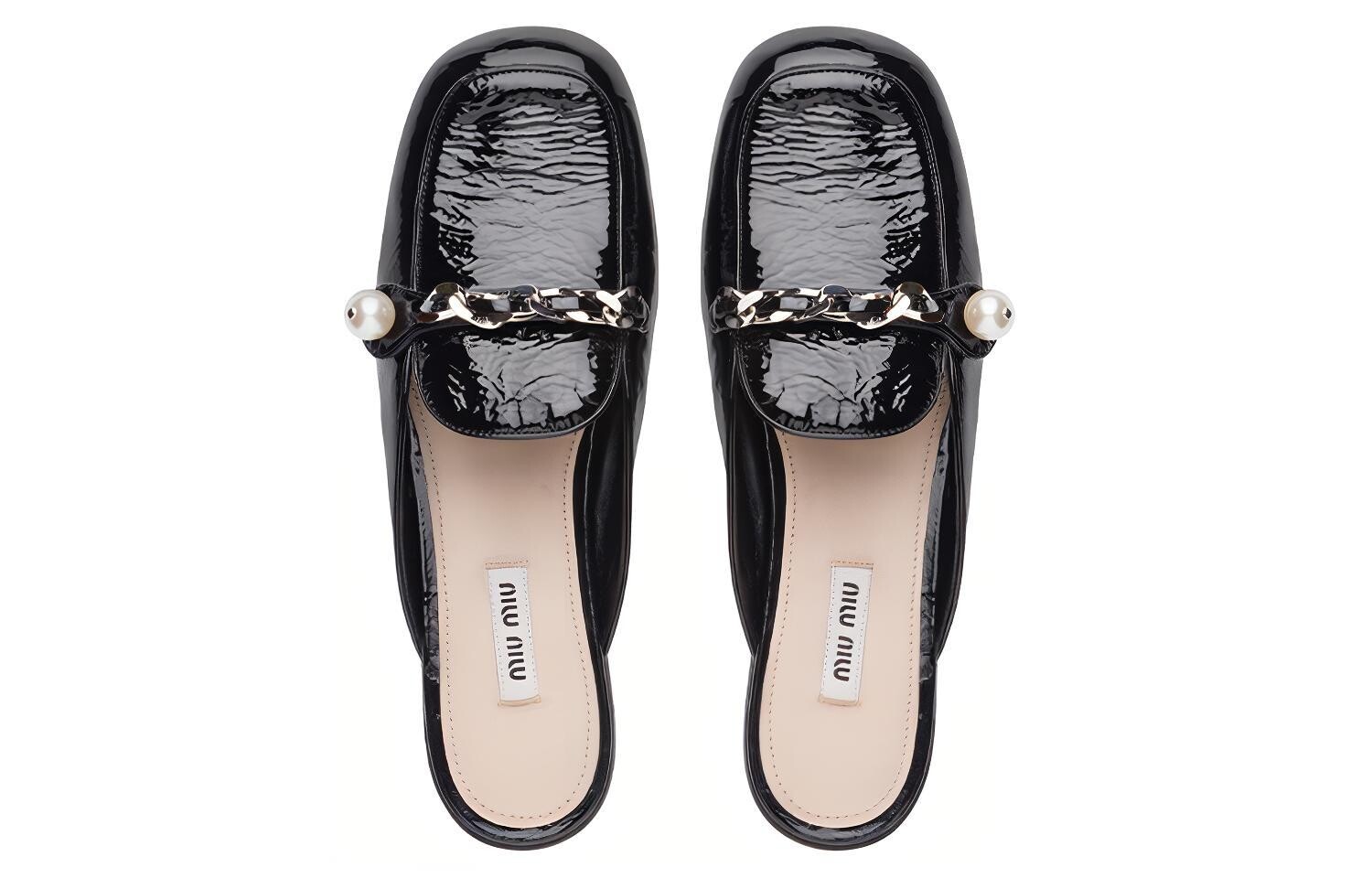 Женские повседневные туфли Miu Miu, черный — фото 4