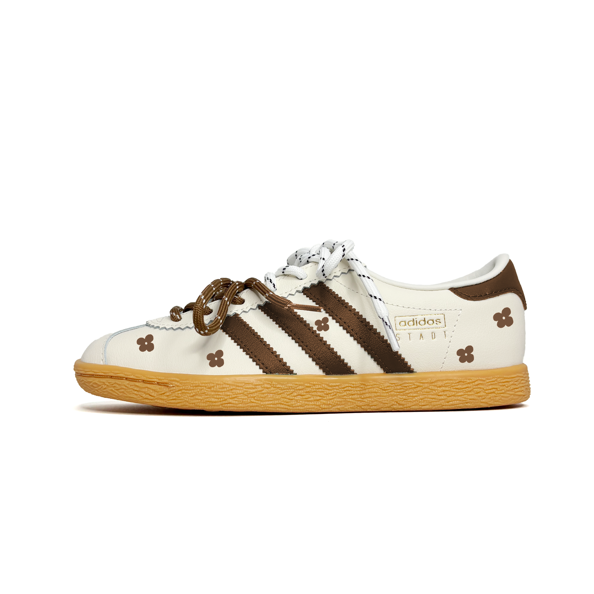 

Adidas Originals Stadt Floral Brown Abrasion Resistant Low top German Army Trainers Unisex Brown