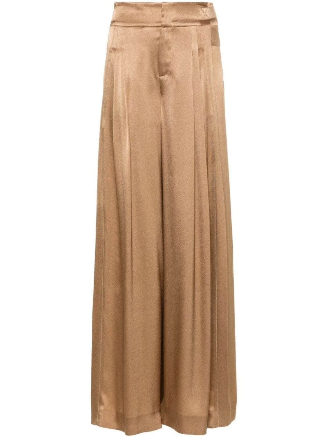 

Alberta Ferretti атласные брюки палаццо со складками, коричневый