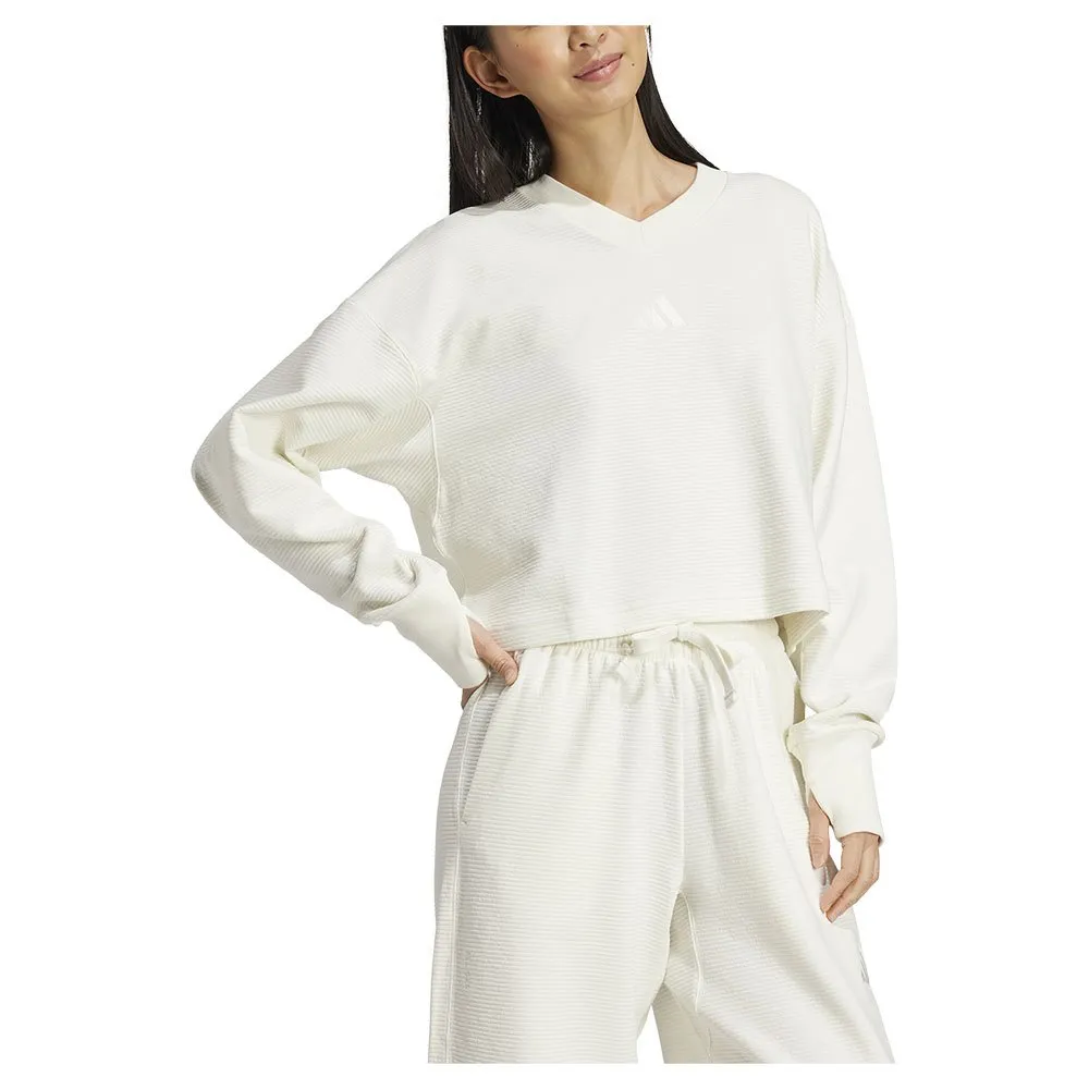 

Толстовка adidas All SZN Ribbed V Neck, белый