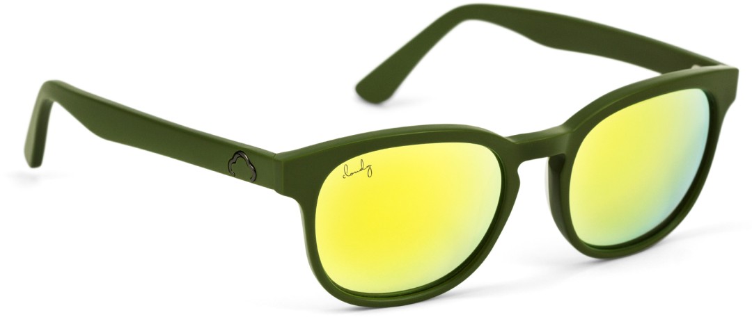 

Cloudy Солнцезащитные очки Incus army green/gold mirror