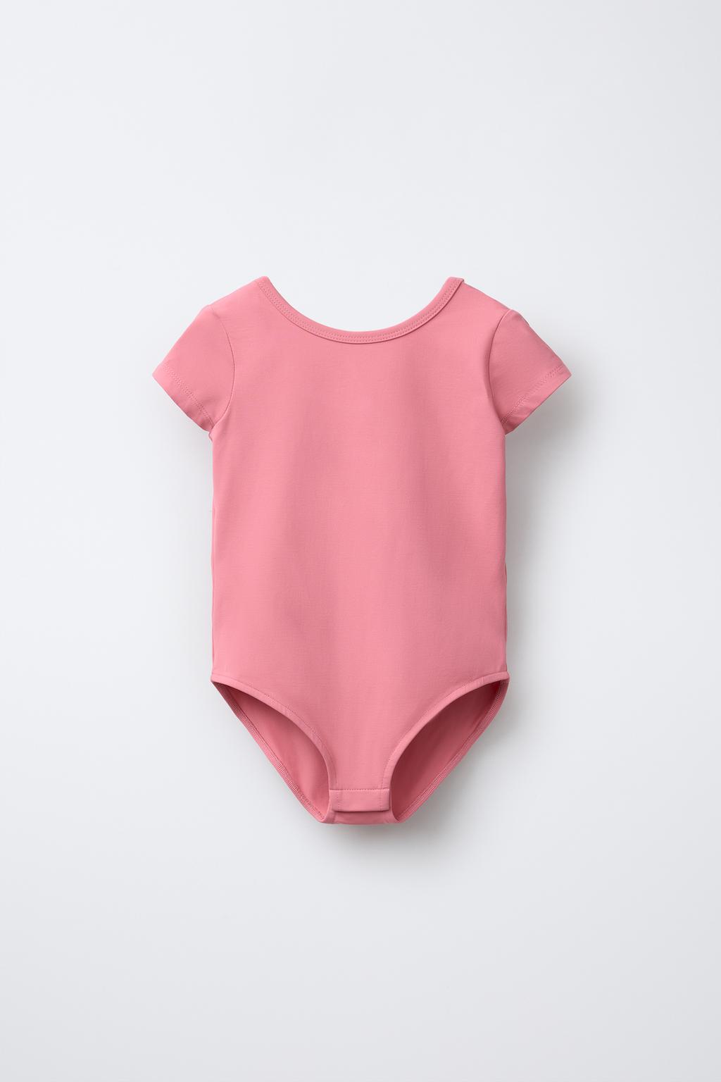 

Однотонное боди с коротким рукавом ZARA, цвет Coral