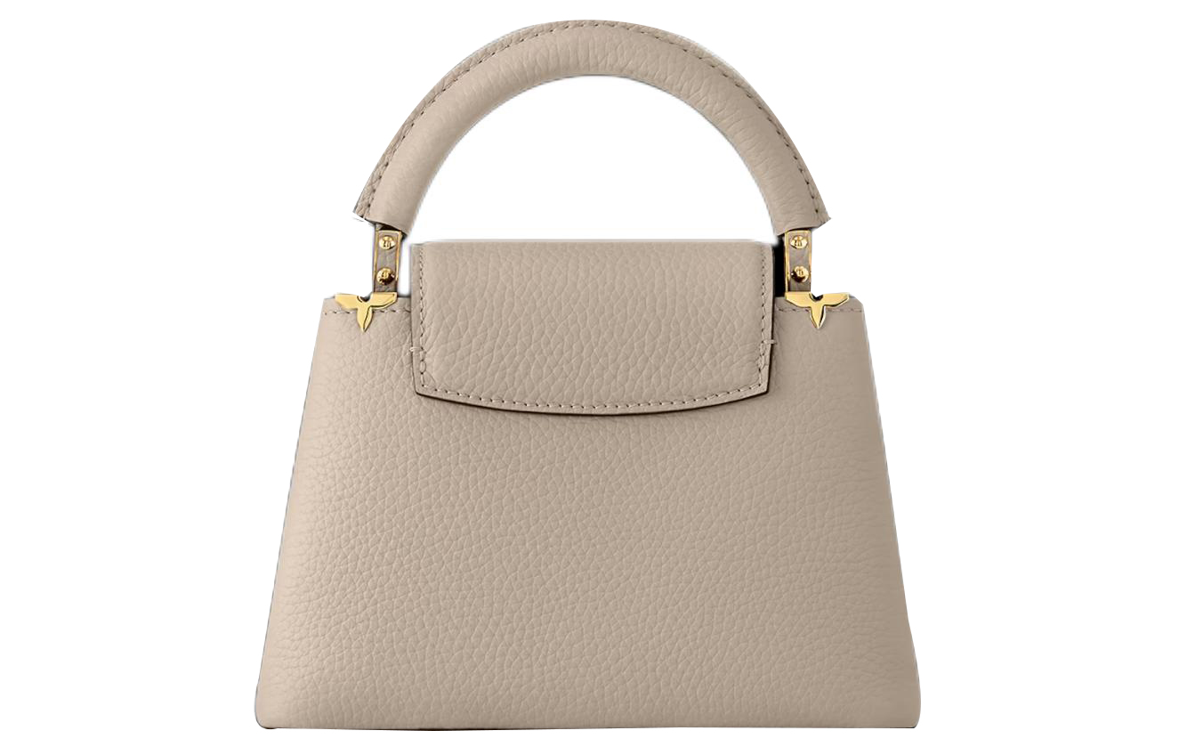 Сумка кросс-боди мини Capucines из кожи Taurillon Capucen слоновая серая LOUIS VUITTON — фото 3