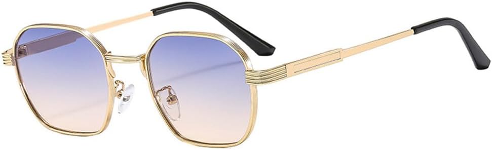 

Солнцезащитные очки UV400 с защитой от УФ-излучения — черная градиентная металлическая оправа, разноцветные, в стиле панк, для женщин и мужчин, для бега и активного отдыха UYPTK, Gold-blueyellow