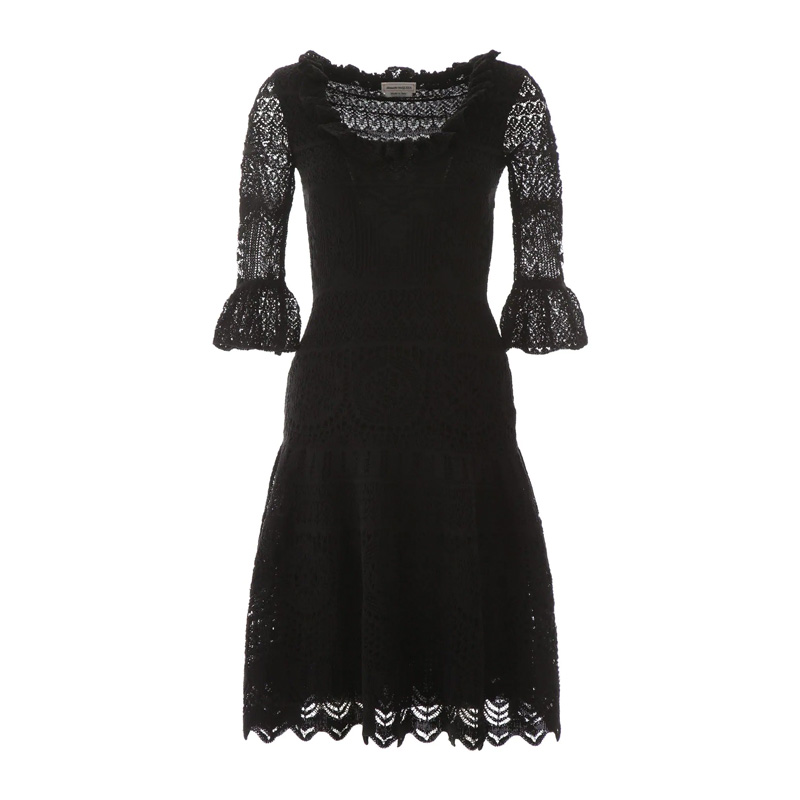 

Футболка с короткими рукавами женская черная Alexander McQueen