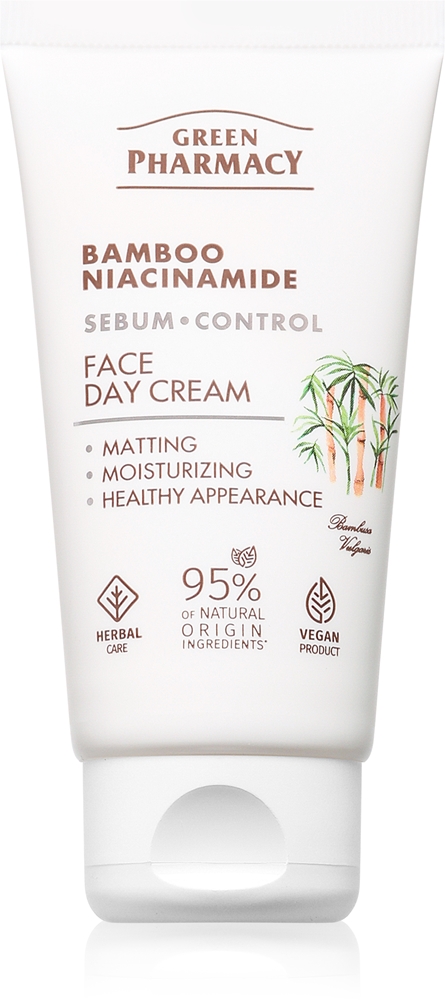 

Дневной крем для лица с бамбуком и ниацинамидом Green Pharmacy, 50 мл