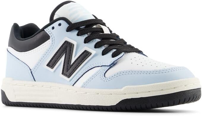 Детские кроссовки New Balance 480 V1 на шнуровке для мальчиков, белый — фото 4