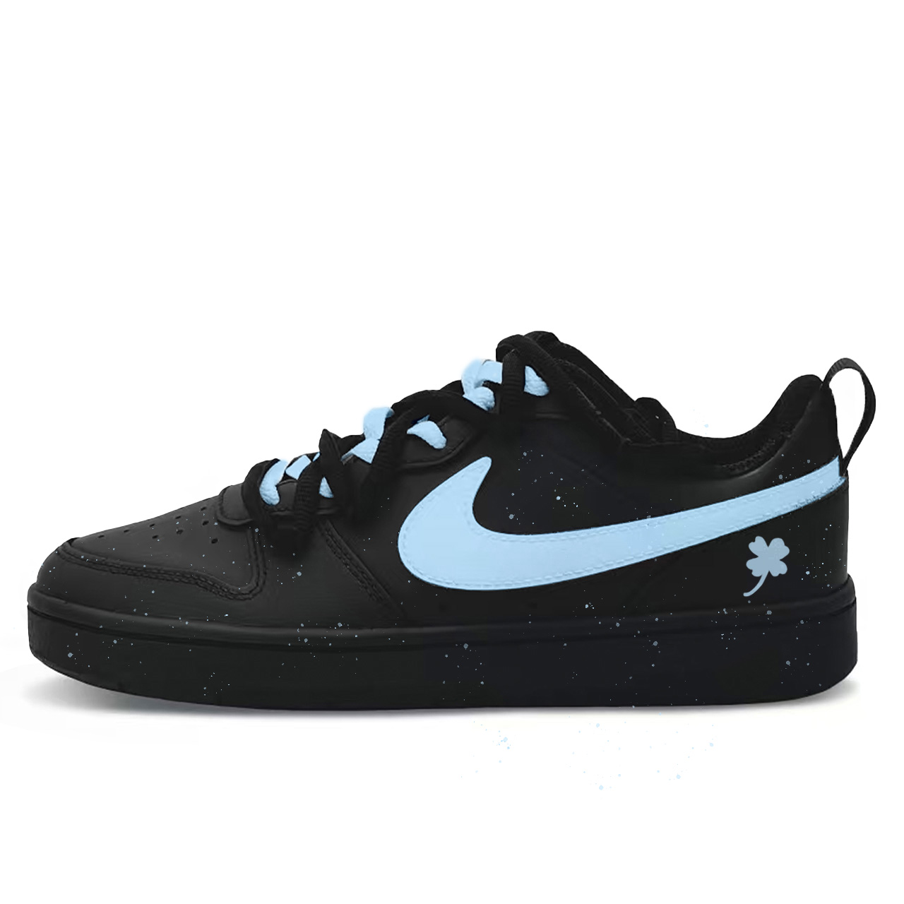 

Nike Кроссовки для скейтбординга Court Borough Starry Night Lucky Slip Resistant Abrasion Resistant низкие синий черный kids'