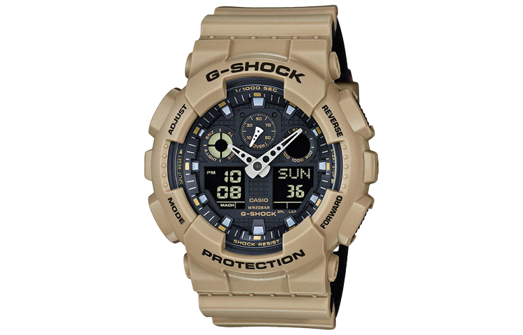 

Мужские часы Casio GA-100L-8A серии Liquid Crystal/Analog Dual Display черные