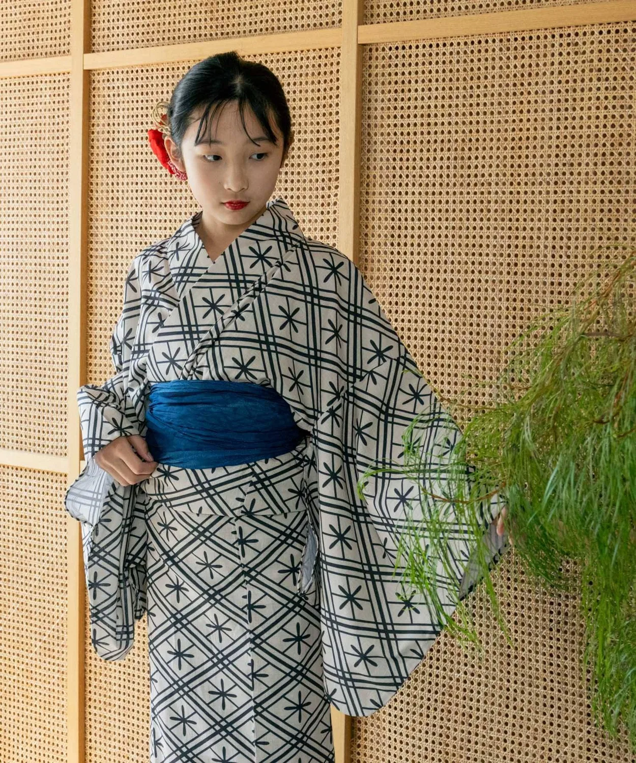 Комплект женского кимоно Yukata Set MOM с брендом ZOZO, цвет бежевый — фото 4