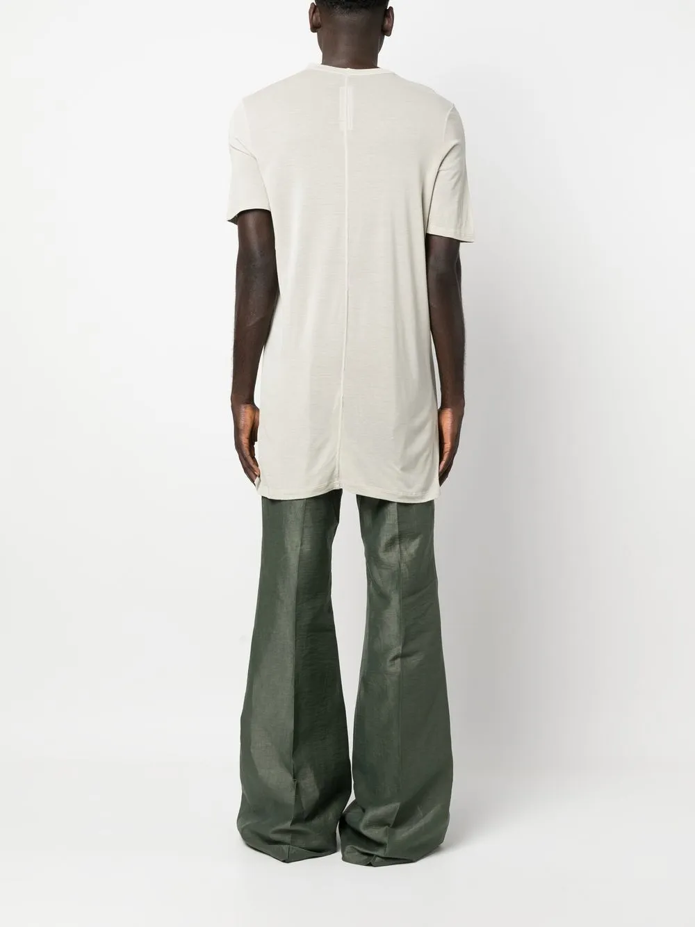 Длинная футболка с круглым вырезом Rick Owens, нейтральный — фото 4