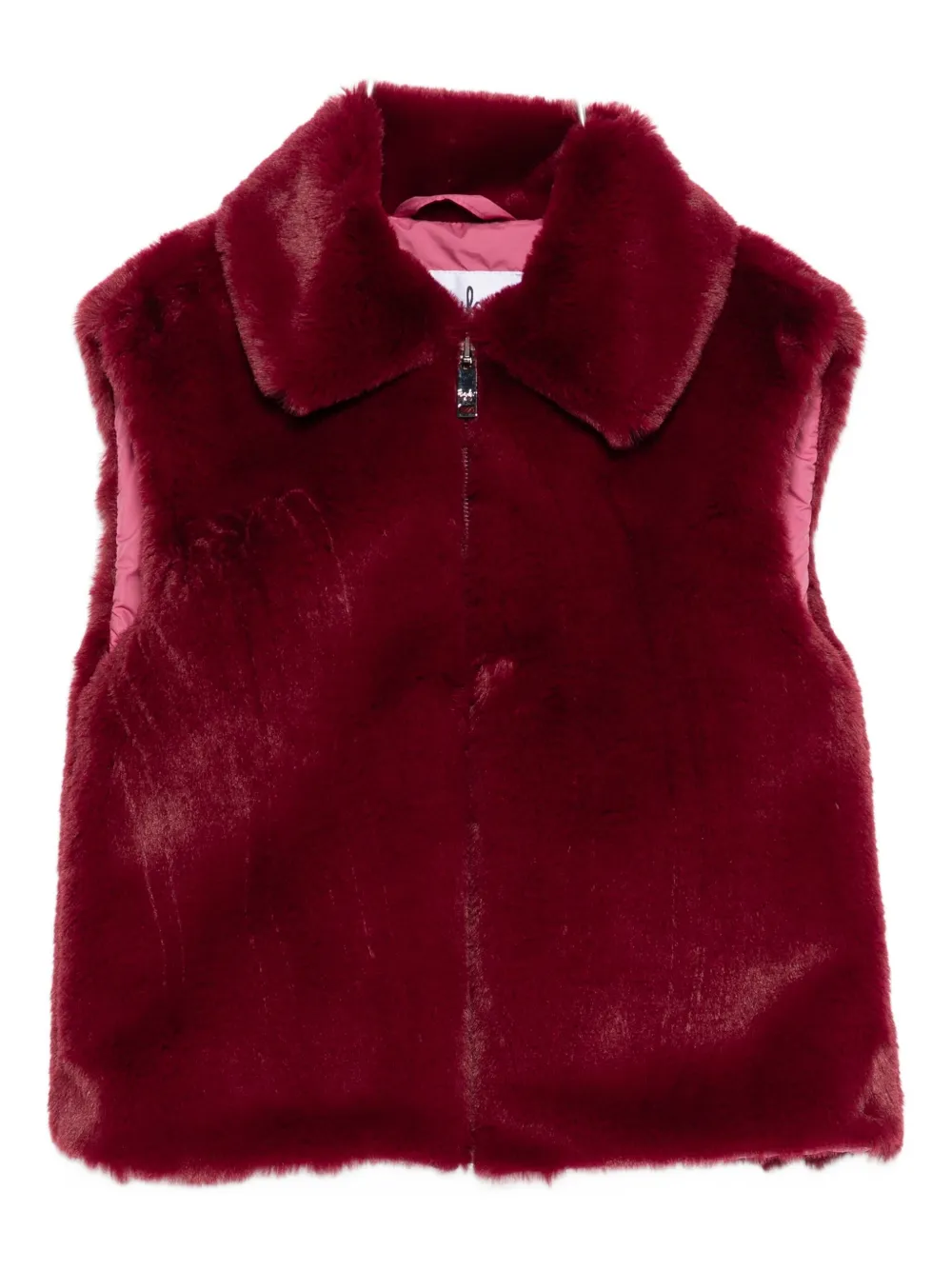 

Жилет без рукавов из искусственного меха Il Gufo, красный
