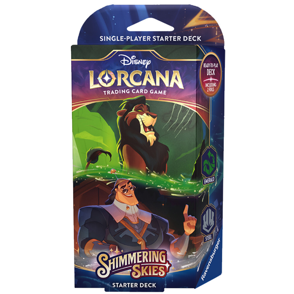 

Карточная игра Ravensburger Lorcana TCG: Shimmering Skies - Starter Deck - Emerald & Steel