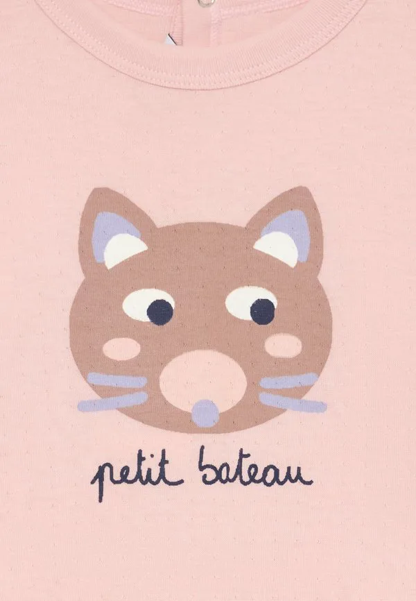 Футболка bébé, топ с длинными рукавами Petit Bateau, Light Pink — фото 3
