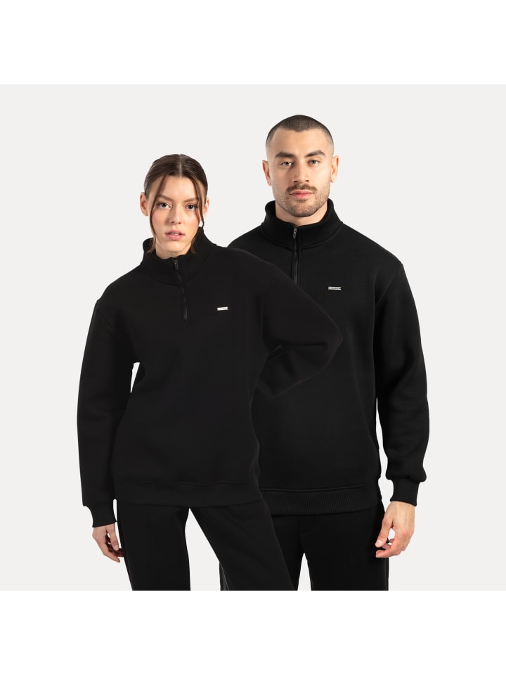 

Толстовка унисекс с застежкой-молнией на половину длины Jago черного цвета SMILODOX