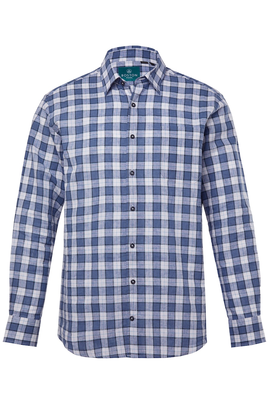 

Рубашка на пуговицах классического кроя Boston Park, темно-синий
