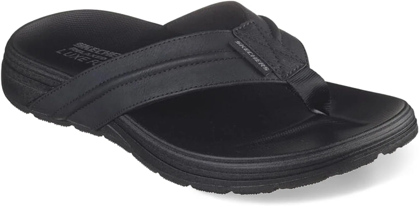Мужские парусиновые сандалии Skechers, Black Synthetic