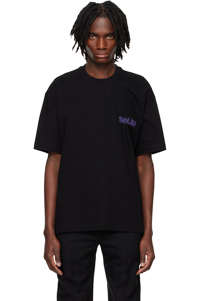 

Футболка с вышитым принтом Solid Homme, черный