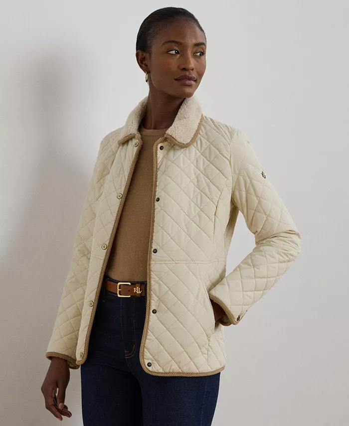 

Женское стеганое пальто с воротником из искусственной шерпы, размеры P/XS–XXL Lauren Ralph Lauren