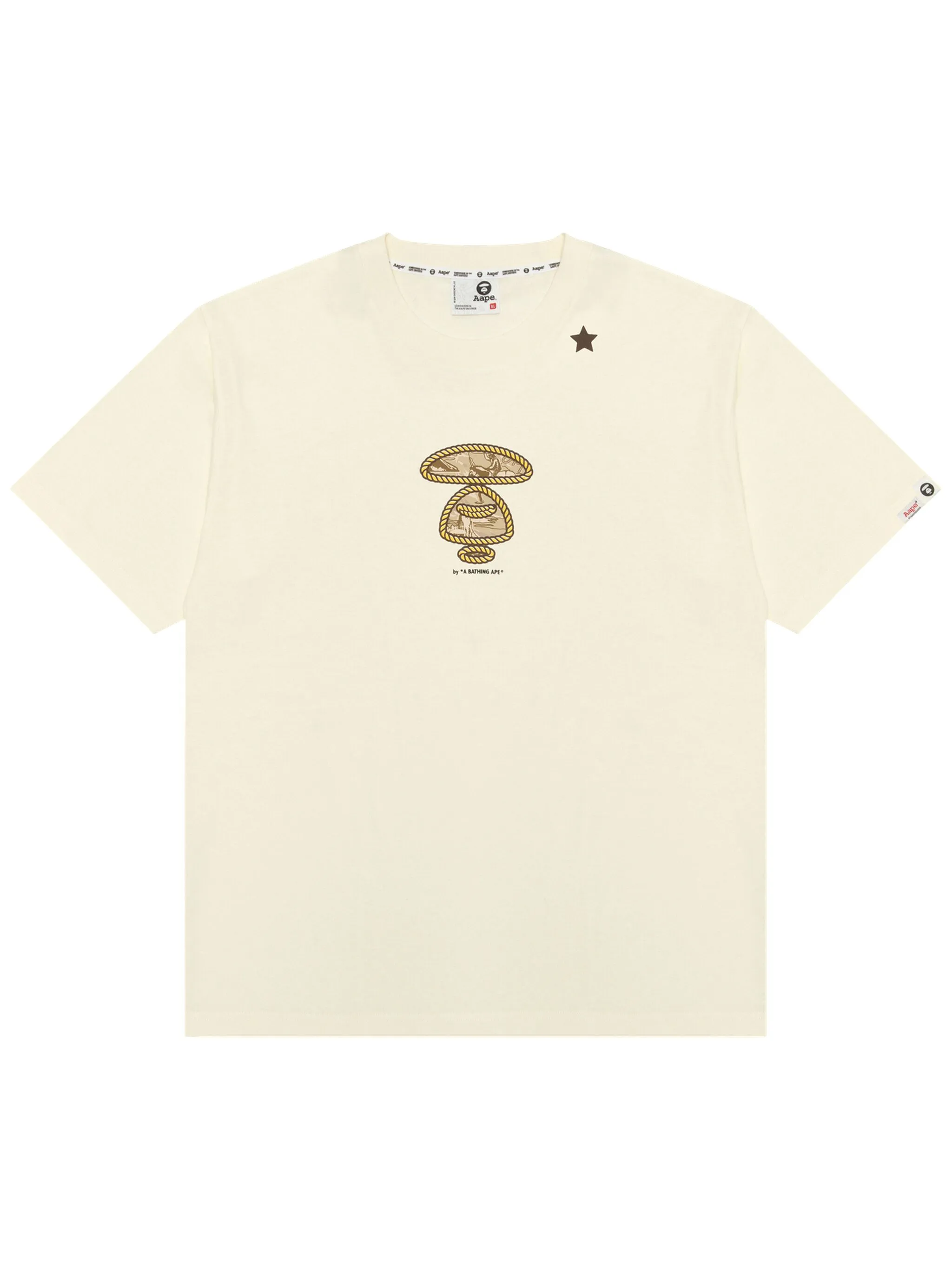 

Футболка с логотипом Aape By A Bathing Ape, бежевый