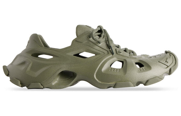 Кроссовки hd lace up cut out sneakers 'olive green' Balenciaga, зеленый — фото 2