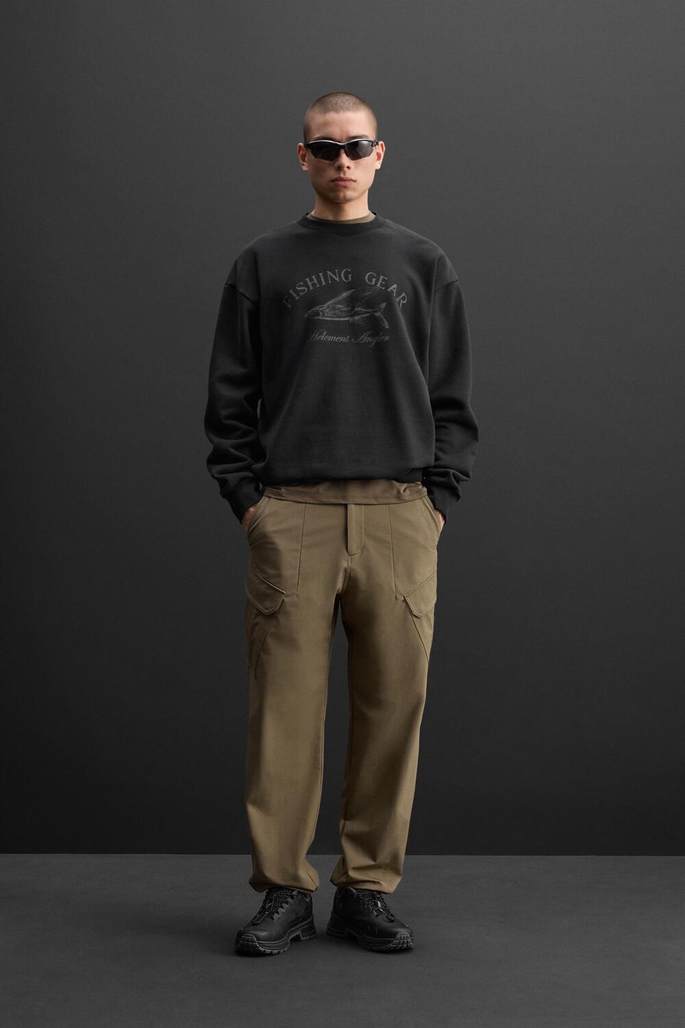 

Брюки карго x helement ZARA, светлый хаки